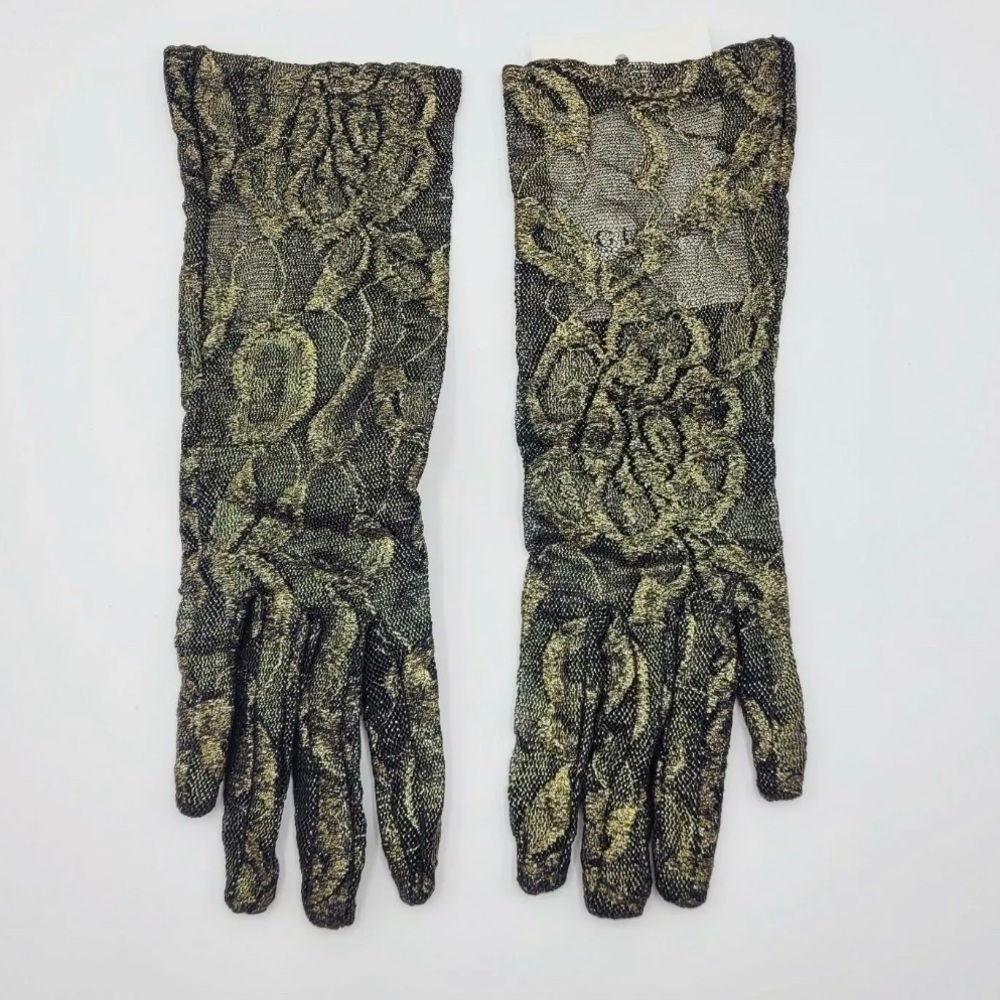 GUCCI Metallic lace glove size 7.5(M) NWT